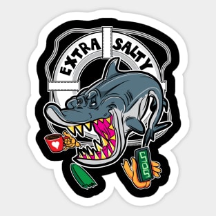 Extra Salty Shark Sticker